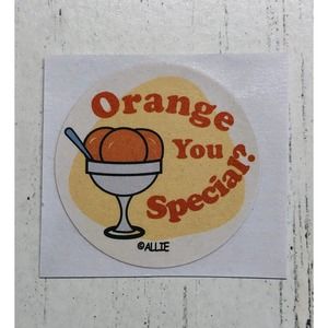 scratch & sniff happy Allie scented Sticker Matte Single Orange you Special